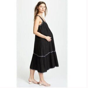 Hatch Maternity Edie Dress Embroidered Midi Dress Sz 1 (6)